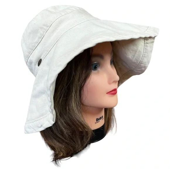 Scala Cream Wide-Brim Hat - Picture 3 of 13